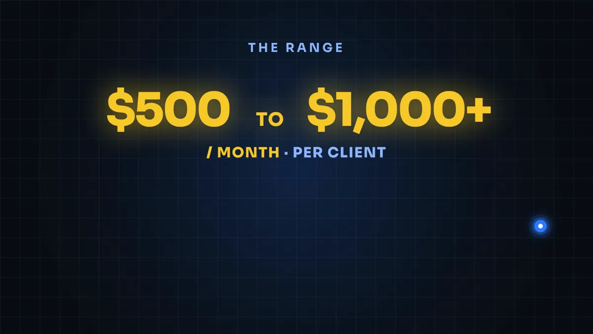 Frame from video 2: what one client is worth every month