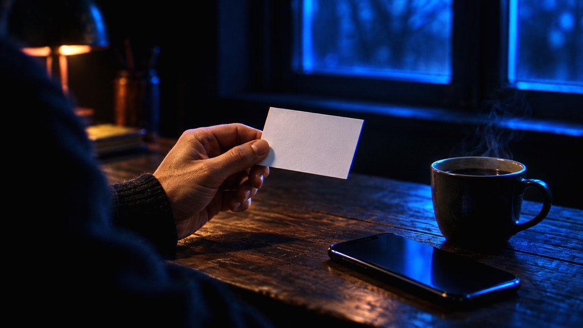 An owner reading an email, with the demo doing the selling