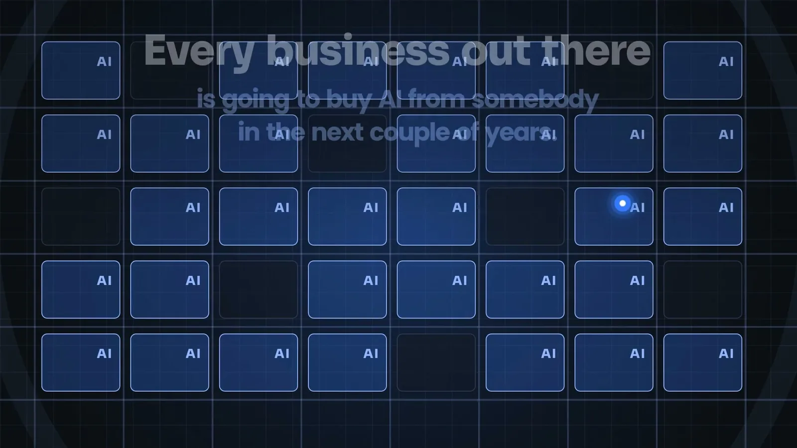 From Sean's video: a crown over the AI expert in a grid of local businesses, In 6 months